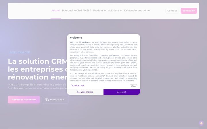 Screenshot of crm-pixel.com