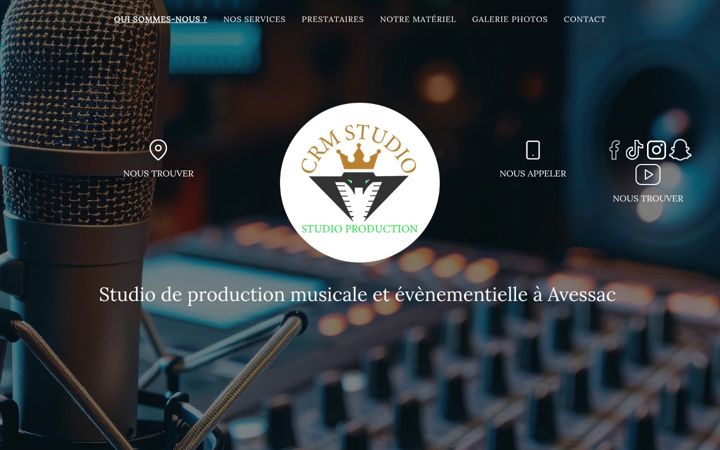 Ekrānuzņēmums no crm-studio.fr