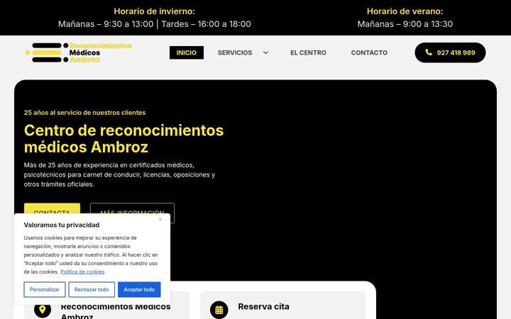 Screenshot of crmambroz.com