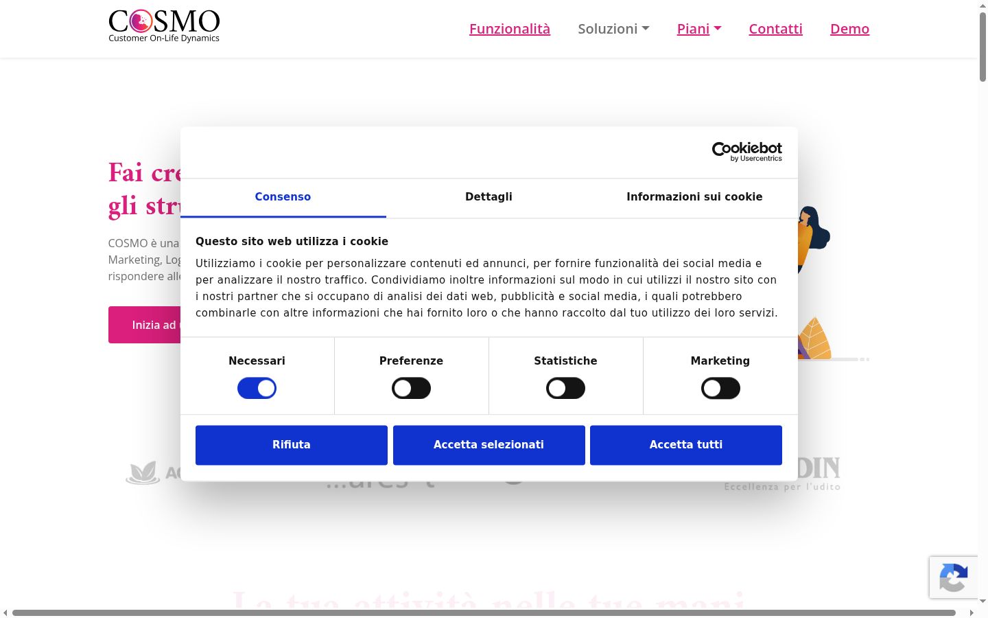 Snímka obrazovky banera súhlasu zobrazeného pred akoukoľvek interakciou