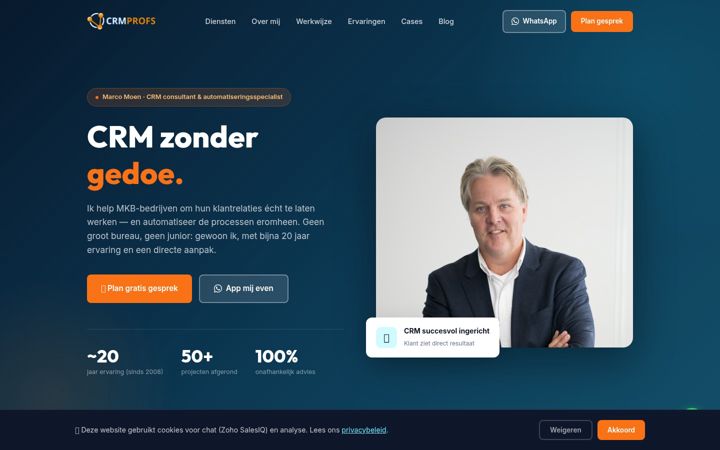 Zrzut ekranu crmprofs.nl