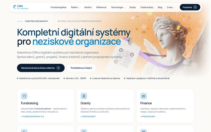 Snimka zaslona za crmproneziskovky.cz