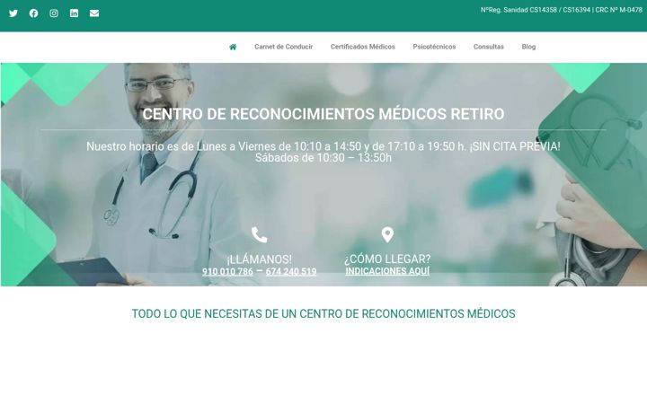 Screenshot of crmretiro.es