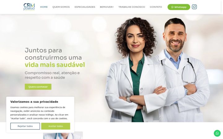 Screenshot of crmservicosmedicos.com