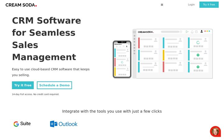 Screenshot of crmsoda.com