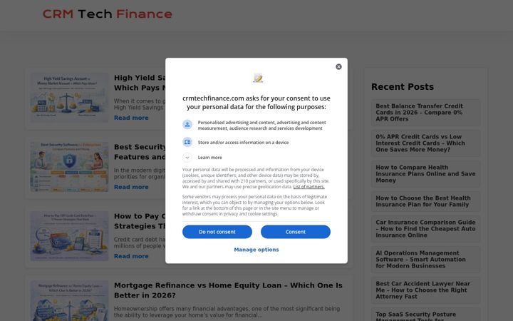 Screenshot of crmtechfinance.com
