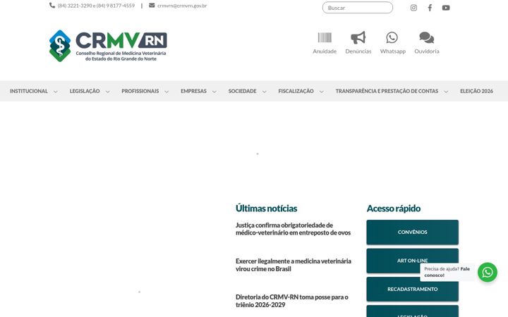Screenshot di crmvrn.gov.br