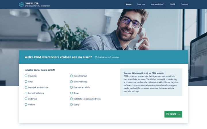 Screenshot of crmwijzer.nl