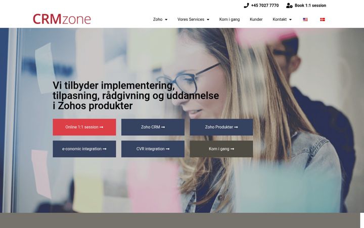 Ekrano kopija crmzone.dk