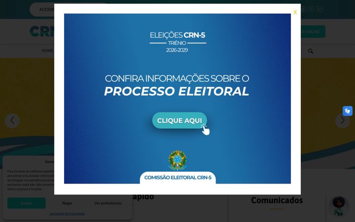 Screenshot of crn5.org.br