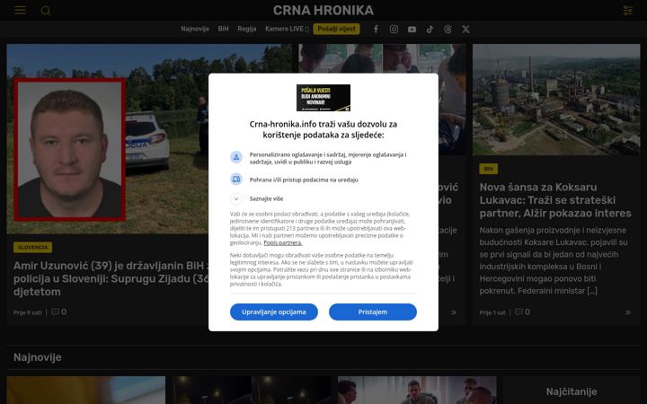 Screenshot of crna-hronika.info