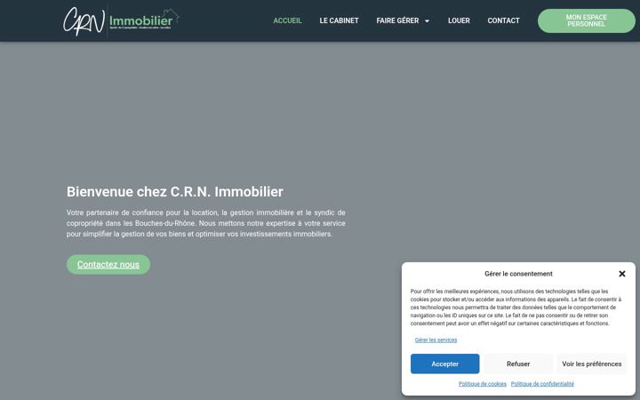 Screenshot of crnimmobilier.fr