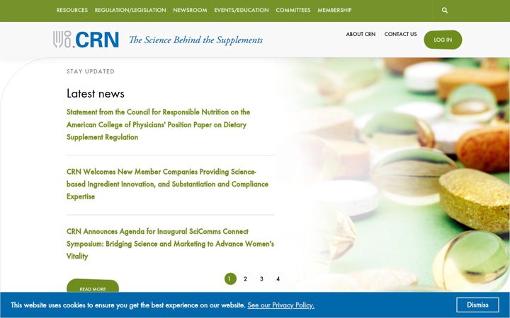 Screenshot of crnusa.org