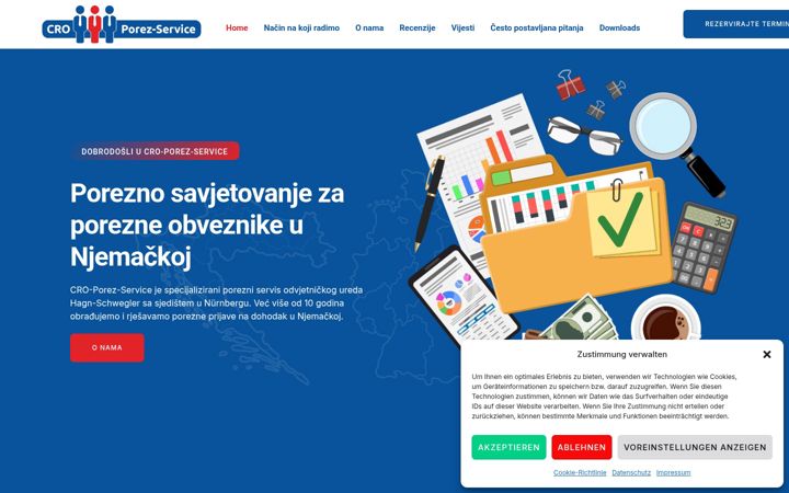 Screenshot of cro-porez-service.de