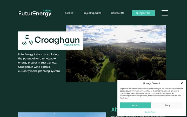 Screenshot of croaghaunwindfarm.ie