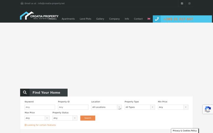 Screenshot of croatia-property.net