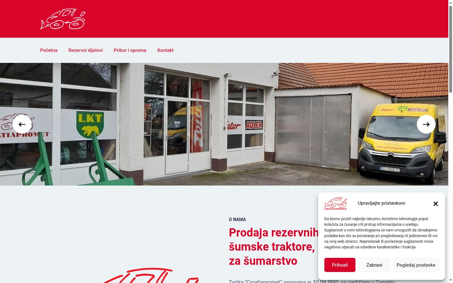 Screenshot van de toestemmingsbanner zoals getoond vóór enige interactie