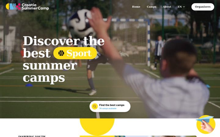 Screenshot of croatiasummercamp.com