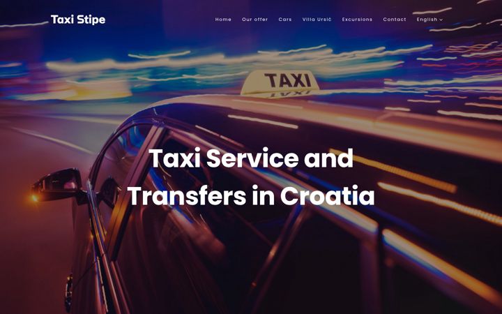 Screenshot of croatiataxiservice.com