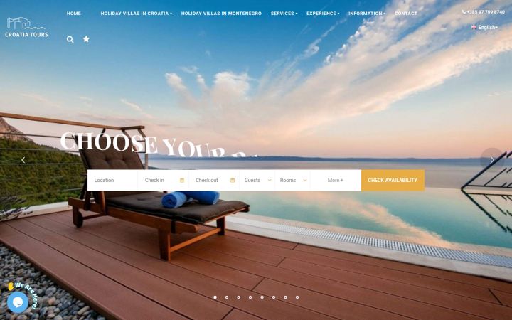 Screenshot of croatiatours-villas.com