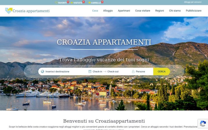 Screenshot of croaziaappartamenti.net