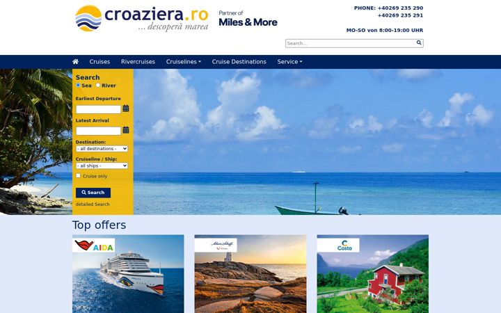 Screenshot of croaziera.ro