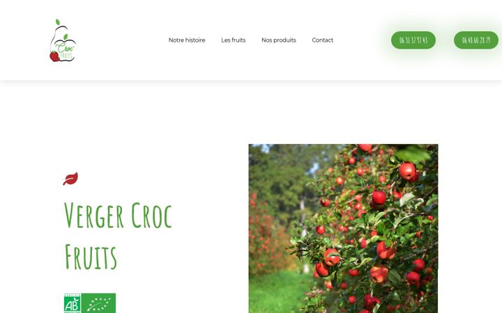 Screenshot of croc-fruits.fr