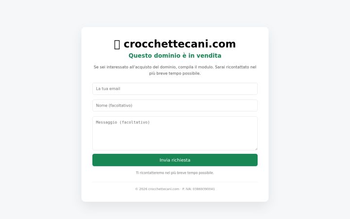 Screenshot of crocchettecani.com