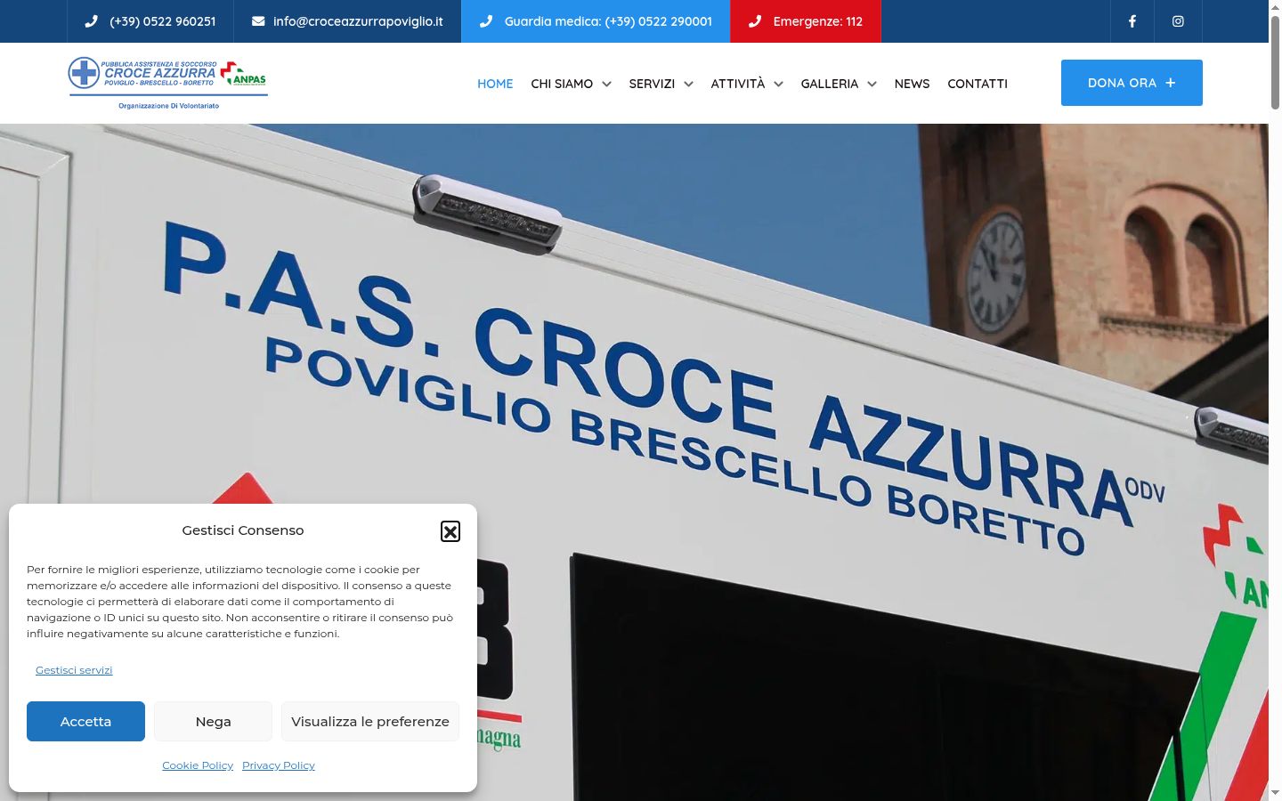 Screenshot des Einwilligungsbanners vor jeglicher Interaktion
