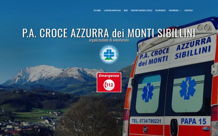 Screenshot of croceazzurrasibillini.it