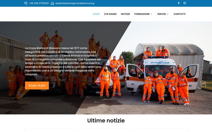 Képernyőkép: crocebiancabiassono.org