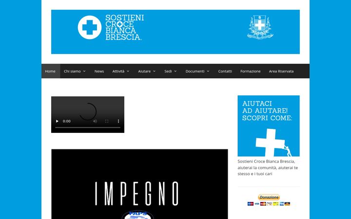 Screenshot of crocebiancabrescia.org