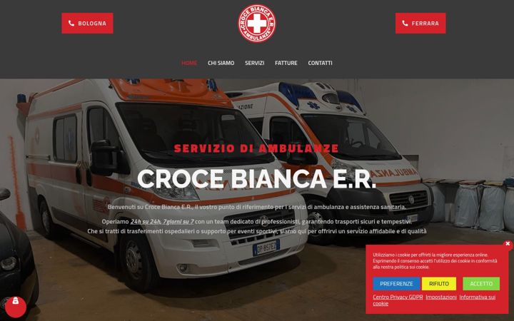 Skjámynd af crocebiancaer.it