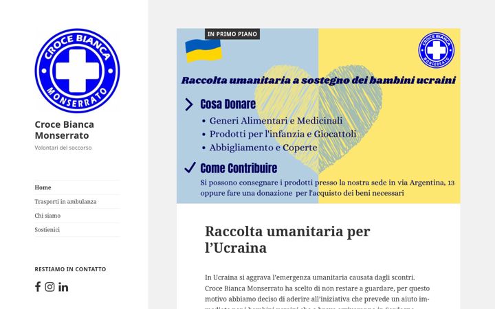 Screenshot of crocebiancamonserrato.org