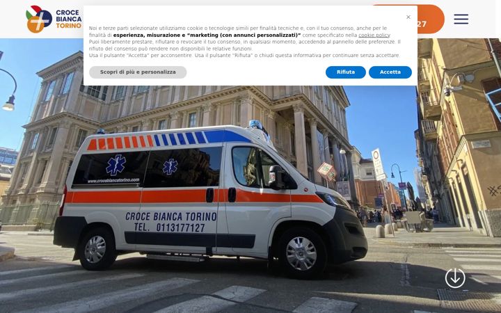 Screenshot of crocebiancatorino.org