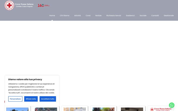 Screenshot of crocerossacostadargento.it