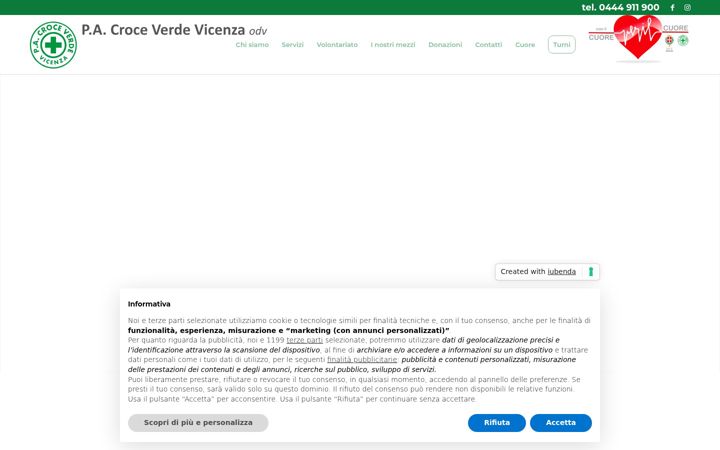 Captura de pantalla de croceverdevicenza.org