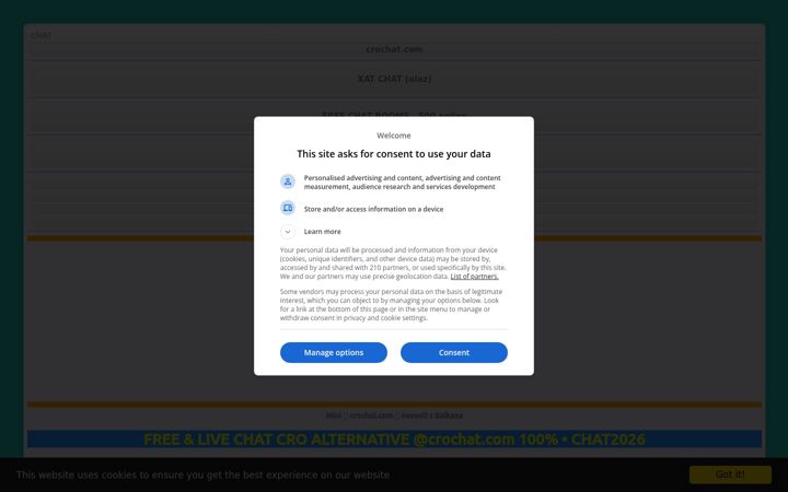 Screenshot of crochat.com