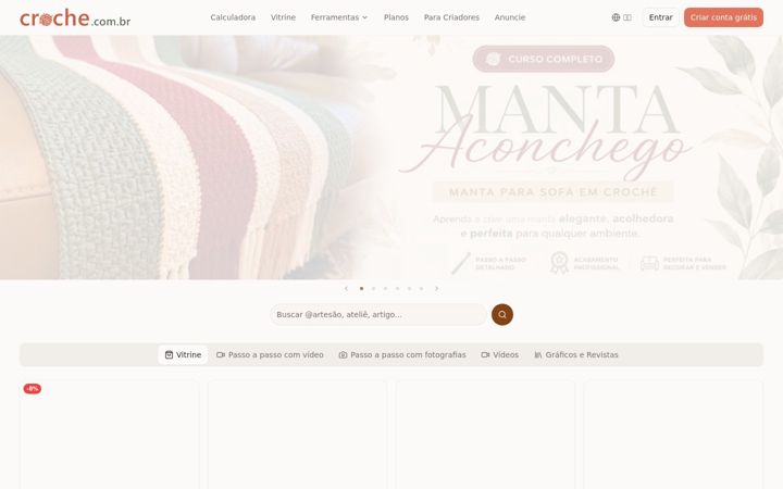 Screenshot of croche.com.br