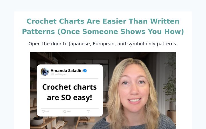 Screenshot of crochetchartsuccess.com