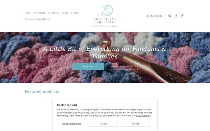 Screenshot of crochetingendeavors.com
