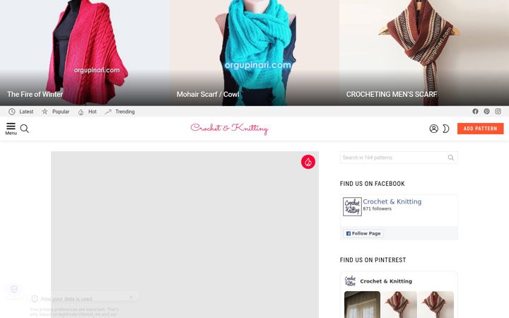 Screenshot of crochetnknitting.com