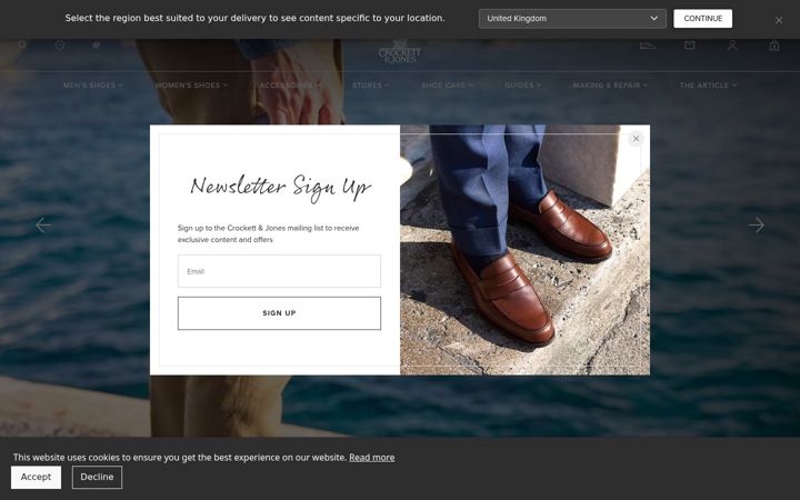 Captura de pantalla de crockettandjones.com