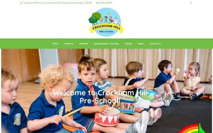 Snímek obrazovky crockhamhillpreschool.co.uk
