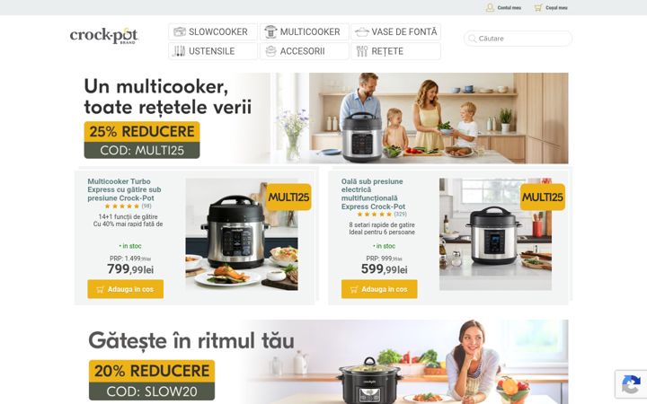 Screenshot of crockpot-romania.ro
