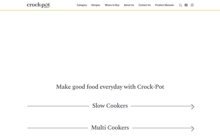 Snímek obrazovky crockpot.co.uk