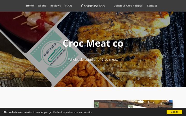 Snímek obrazovky crocmeatco.co.za