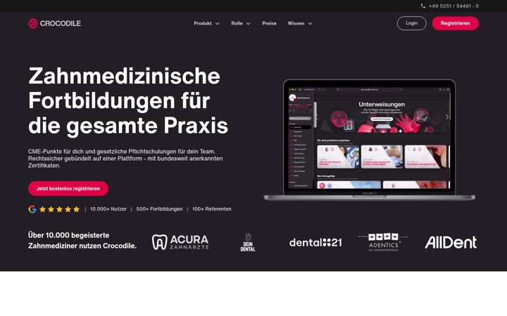 Screenshot of crocodile.de
