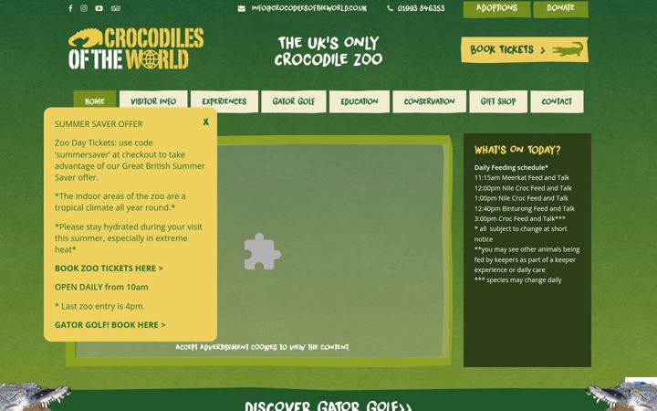 Екранна снимка на crocodilesoftheworld.co.uk