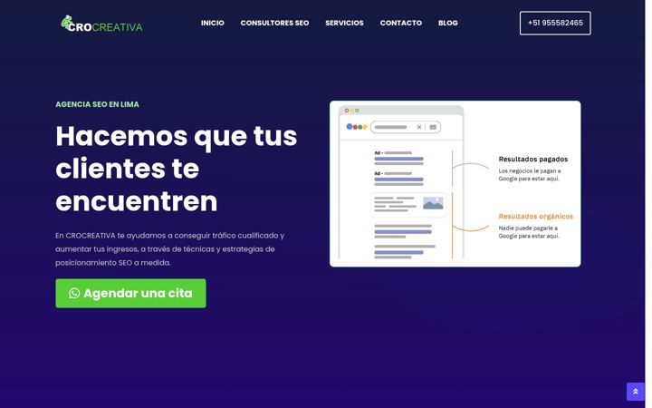 Screenshot of crocreativa.com